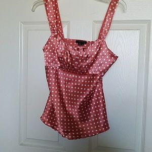 Polka dot silky top